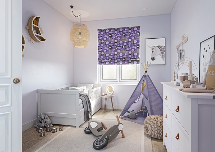 Interstellar, Violet Cosmos - Roman Blind - Image 6